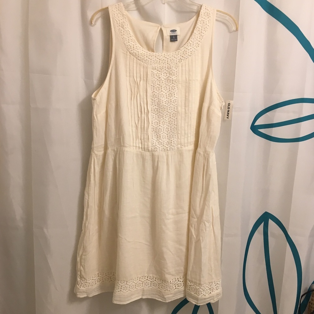 Old Navy Cream Lightweight Dress